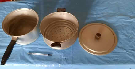 Photo of free Saucepan, graded steamer, lid (Woodley RG6) #2