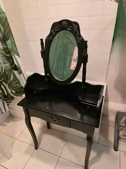 Photo of free Black dressing table with mirror (Grove Park SE12) #1