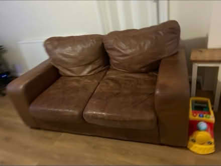 Photo of free 2x two seater leather sofas (Bedfont TW14) #2