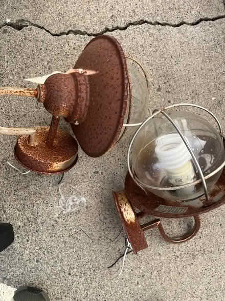 Photo of free 2 outdoor lights with bulbs (terra linda) #1