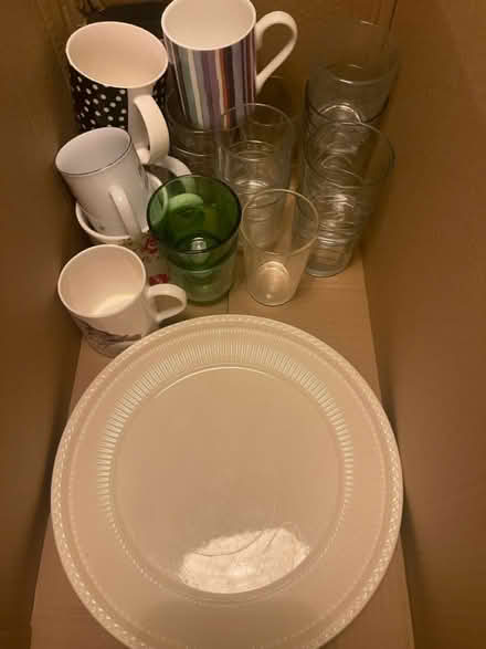 Photo of free Box of cups/pates/glasses (W2 5PB) #2