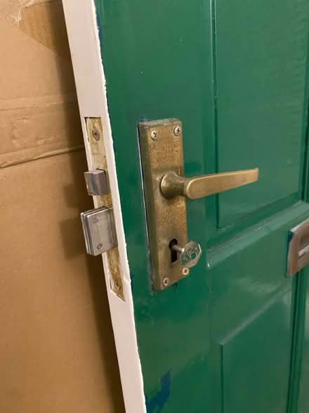 Photo of free Hardwood part glazed front door (B30 2HA) #1