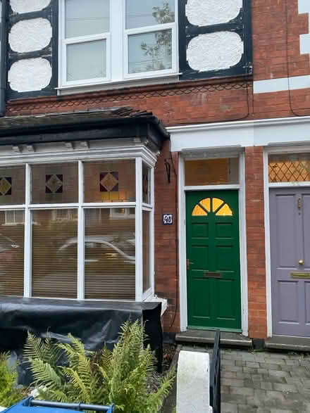 Photo of free Hardwood part glazed front door (B30 2HA) #3