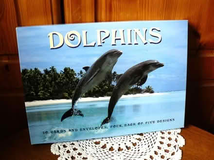 Photo of free New card/envelopes set (dolphins) (Woodside WD25) #1