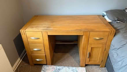 Photo of free Solid Oak computer desk (Letchworth SG6) #1