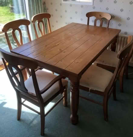 Photo of free Pine Furniture Table and Chairs x4 (Sidcup DA14) #1