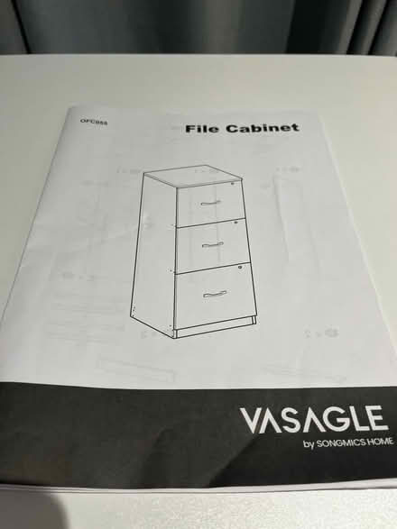 Photo of free 3 draw white filing cabinet (Keymer BN6) #2