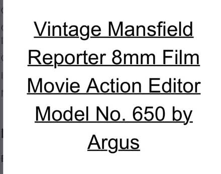 Photo of free 8mm Film Movie Action Editor (Broomall 19008) #4