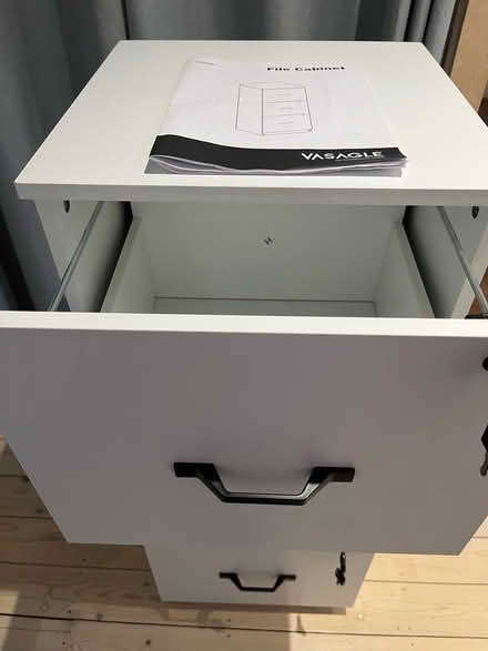 Photo of free 3 draw white filing cabinet (Keymer BN6) #1