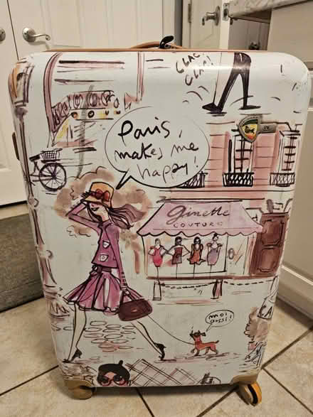 Photo of free Large checked suitcase (Raritan Township/Ringoes) #1