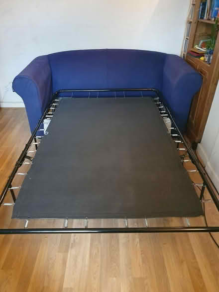Photo of free Blue Velvety Sofabed (Glastonbury BA6) #2