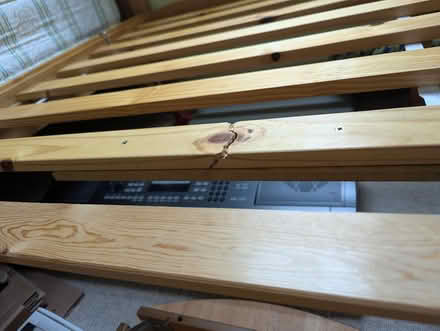 Photo of free Wooden beds with mattresses - 2 x single bed or a king-size (Colney Hatch N10) #4