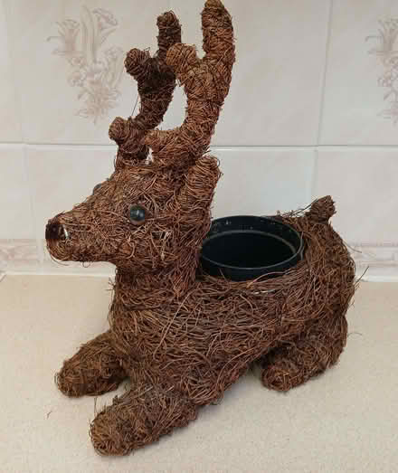 Photo of free Rattan Deer Planter (Sale M33) #1