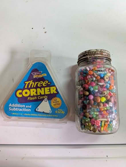 Photo of free Flash cards and jar of beads (McKinleyville) #1