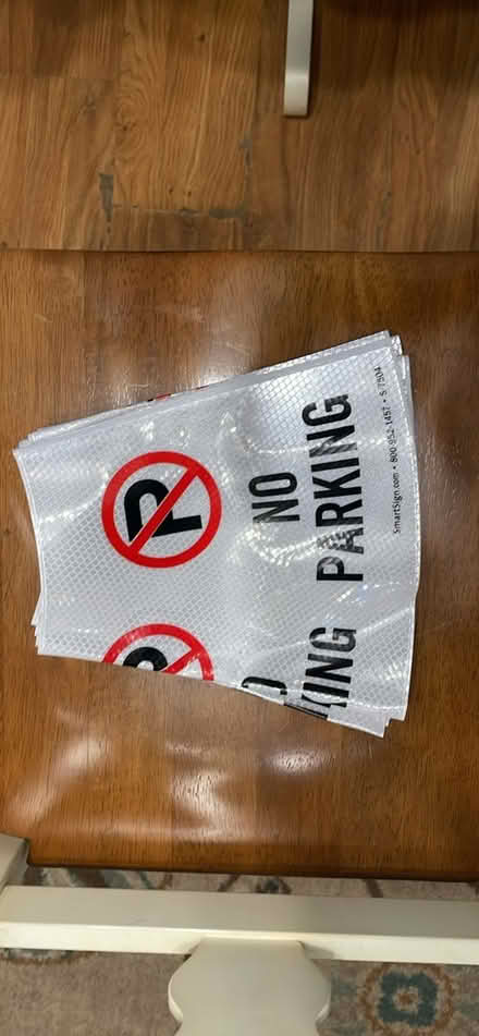 Photo of free No Parking reflect. sleeve collars (Brentwood) #2