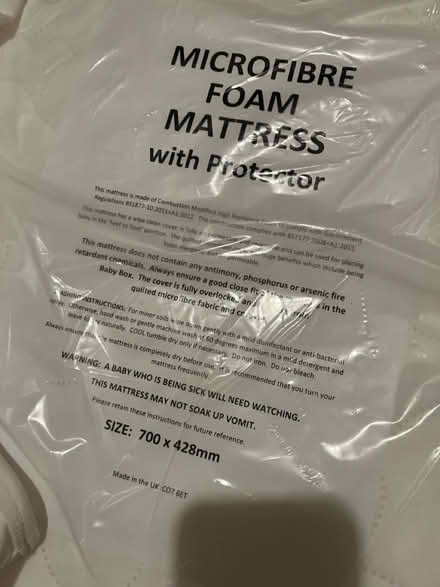 Photo of free Baby box mattress (Cannonmills EH7) #1