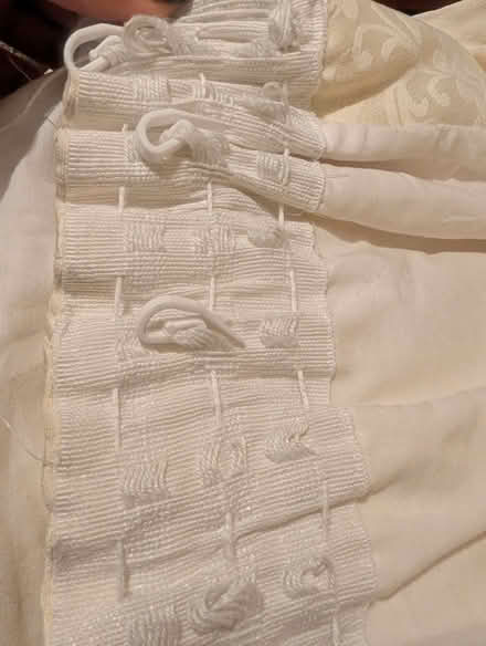 Photo of free A pair of cream curtains (Oughtibridge S35) #2