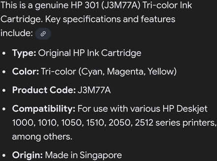 Photo of free HP Colour cartridge - sealed (Ebley GL5) #2