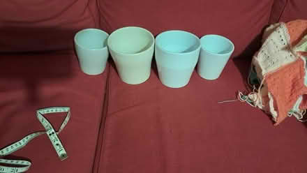 Photo of free 4 Small(ish) white ceramic pots (Ditton ME20) #1