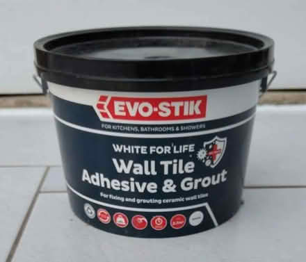 Photo of free Wall tile adhesive and grout, Evo-Stik "White for life" (Woosehill RG41) #1