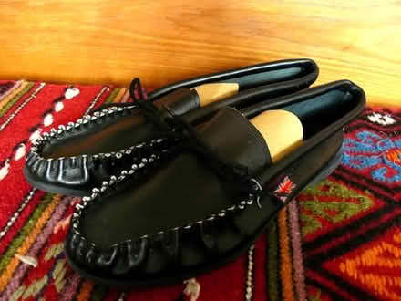 Photo of free New black moccasin shoes size 7 (Woodside WD25) #1
