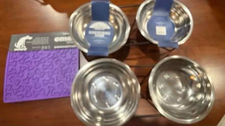 Photo of free Elevated sm dog/cat bowls (Downtown DG) #3