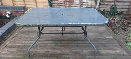 Photo of free Outside glass table (cv31) #1