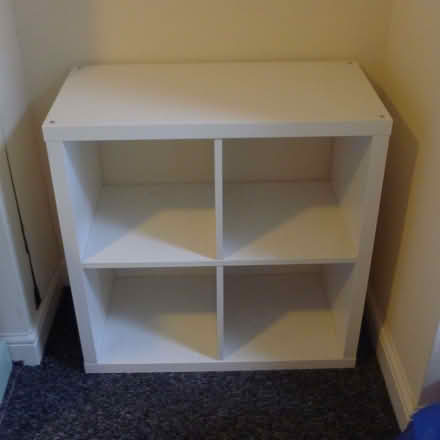 Photo of free white Ikea Kallax 2x2 shelving unit (Cowley OX4) #1