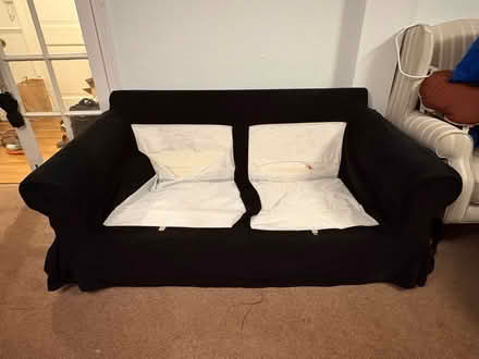 Photo of free COLLECTION ASAP ikea ektorp 2-seat sofa (dyed black) (Sudbury Hill HA1) #3