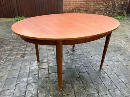 Photo of free Extendable Wooden oval dining table (Walton on the Hill KT20) #1