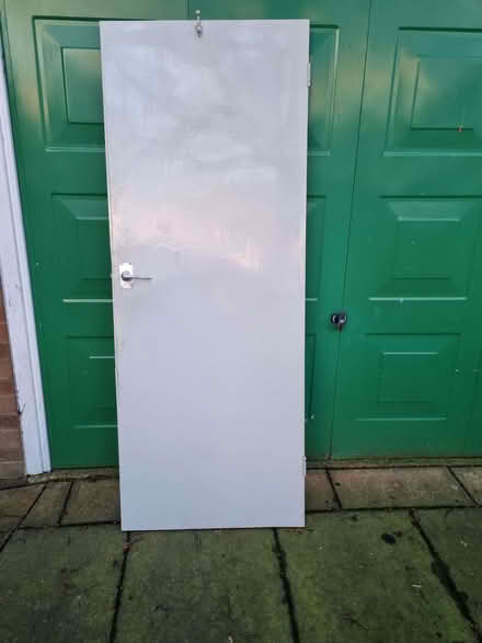 Photo of free Internal door, white painted, with 1 coathook (Cheadle Hulme SK8) #1