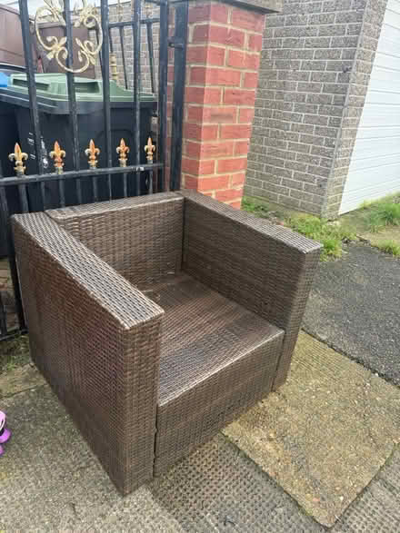 Photo of free Garden chair with cushions (New Malden KT3) #3