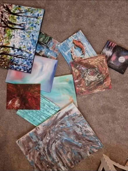 Photo of free Various sized painted on canvases (RG4) #1