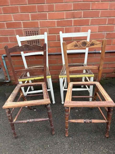Photo of free Chairs needing re-caning (Moseley B13) #1