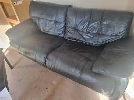 Photo of free Leather 3 seater couch (Dalkey village) #1