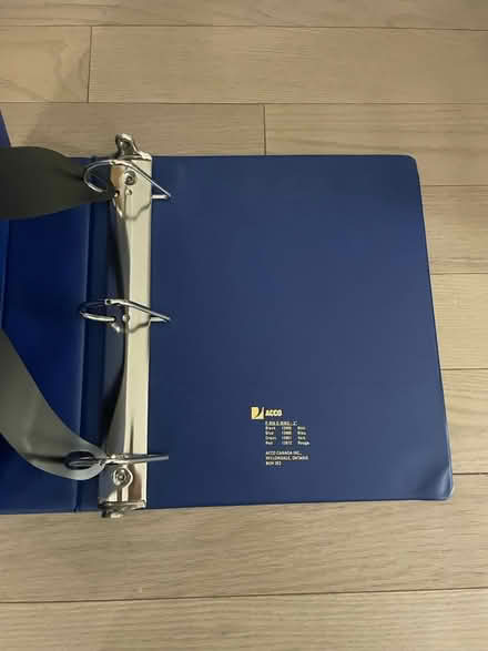Photo of free 2” blue binder (Kennedy/16th in Markham) #3