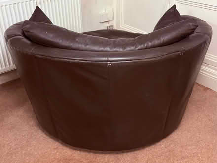 Photo of free COLLECTION ASAP rotating brown circular leather chair (Sudbury Hill HA1) #2