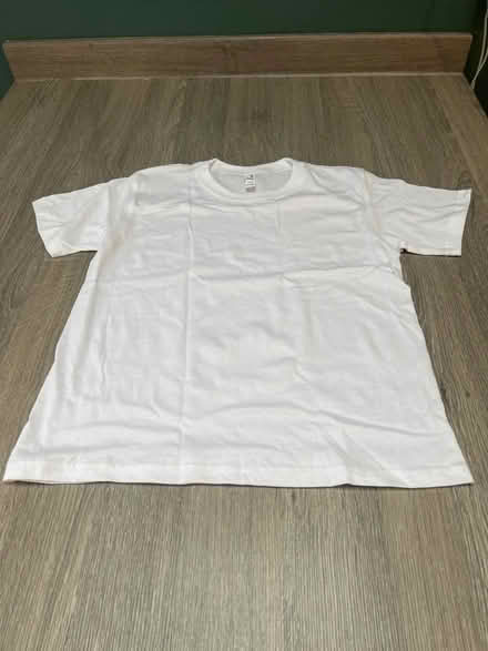 Photo of free 2 Plain White T-Shirts. 9-11 years. Good condition (Southsea PO4) #1