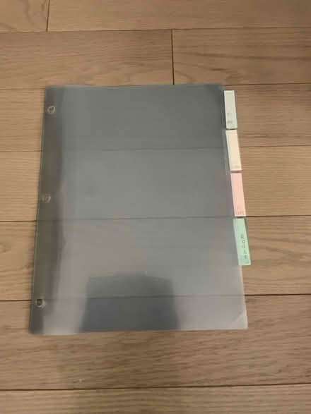 Photo of free 4 Plastic divider tabs (Kennedy/16th in Markham) #1