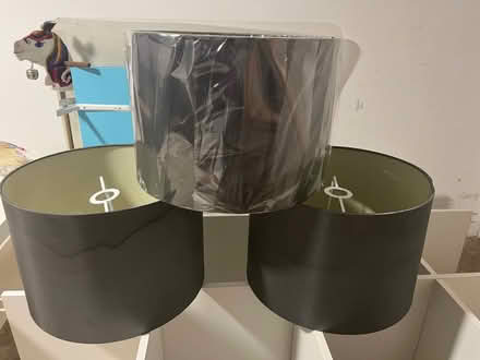Photo of free Three large grey lamp shades (Fairfield Park) #2