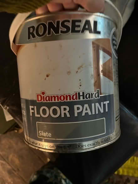 Photo of free Grey floor paint (wood or concrete) - brown wood paint (half (Freemantle SO15) #2
