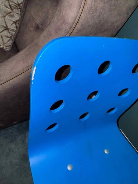 Photo of free Kids Desk Chair- Blue, wooden (Woodside SE25) #3