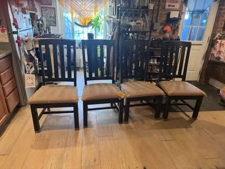 Photo of free Hardwood Chairs (Columbia Heights near DC USA) #1