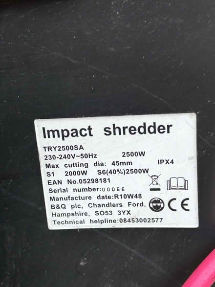 Photo of free Garden Shredder (Bristol BS4) #3