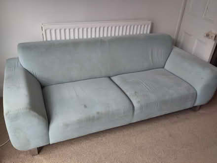 Photo of free Comfy 3-4 seater sofa, light blue (Bristol BS3) #1