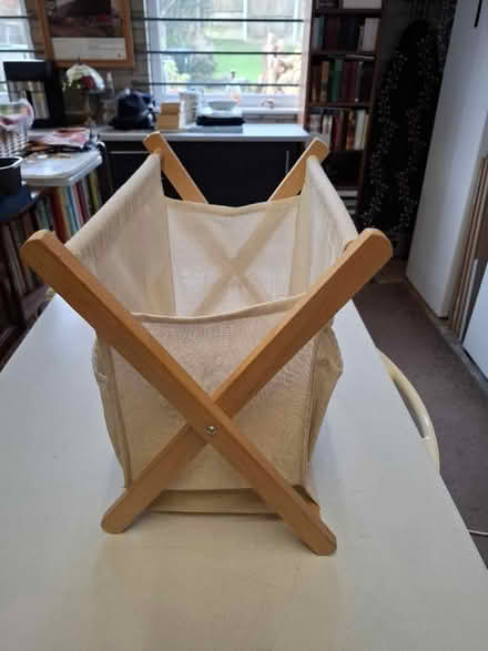 Photo of free Foldable fabric magazine rack with 6 side pockets. In good (Carnforth LA5) #1