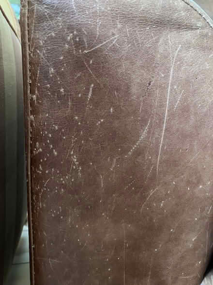 Photo of free 2 Brown leather sofas (Westleton IP17) #3