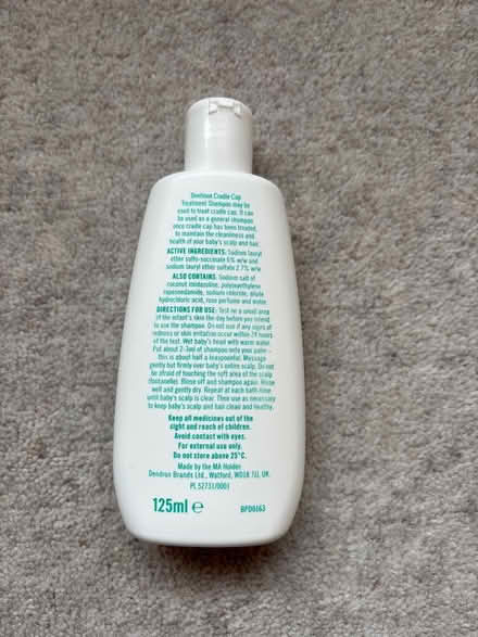 Photo of free Dentinox cradle cap shampoo (Oughtibridge S35) #2