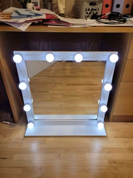 Photo of free White Mirror With Shelf And Lights (Purbrook PO7) #1
