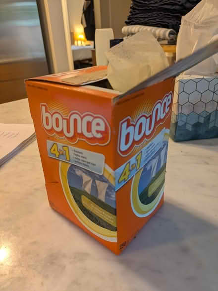 Photo of free Bounce dryer sheets - mostly full (Flynn Ave, Mountain View) #1